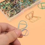 Multicolor Paperclips Metal Paper Clips Colored Paper Clamp Note Clips for School Office Wedding (100 Pieces)