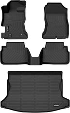 HAFIDI® Floor Mats & Cargo Liner Set Fit for 2018-2023 Subaru Crosstrek & 2017-2023 Impreza (Not Hybrid Models) All Weather Protection TPE Car Full Set Floor Liners Custom Accessories - Black