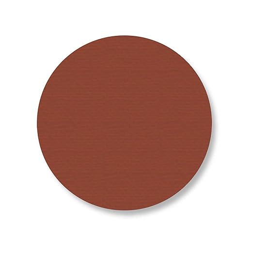 Mighty Line 1" Solid Dot Shaped Floor Marking Tape for Safety, Caution, Warning, Heavy-Duty, Peel and Stick, Adhesive Circle Spots, Industrial Quality, Brown, Pack of 200