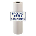 BOX USA Packing Paper Roll 1440'L x 30"W - 1,000 Sheets 17” Long Equivalent - Large White Newsprint for Shipping, Packaging, Storage and Moving Supplies