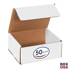Box USA BM763 7"L x 6"W x 3"H, White (Pack of 50)