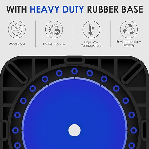 6 Pack 36" Large-Sized PVC Traffic Cones with Heavy-Duty Black Base, Garage Parking Lot Cones Structurally Stable Weatherproof Road Construction Safety Cones (6, Blue, 36" Extra Large)