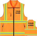 YOWESHOP Lightweight Zip-Up Safety Vest with Pockets for Outdoor Activities,Custom Logo Sleeveless Windbreaker