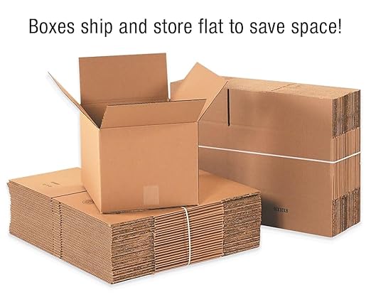 BOX USA Moving Boxes 13"L x 10"W x 13"H Medium 25-Pack | Corrugated Cardboard Box for Packing, Moving and Storage 13x10x13 131013
