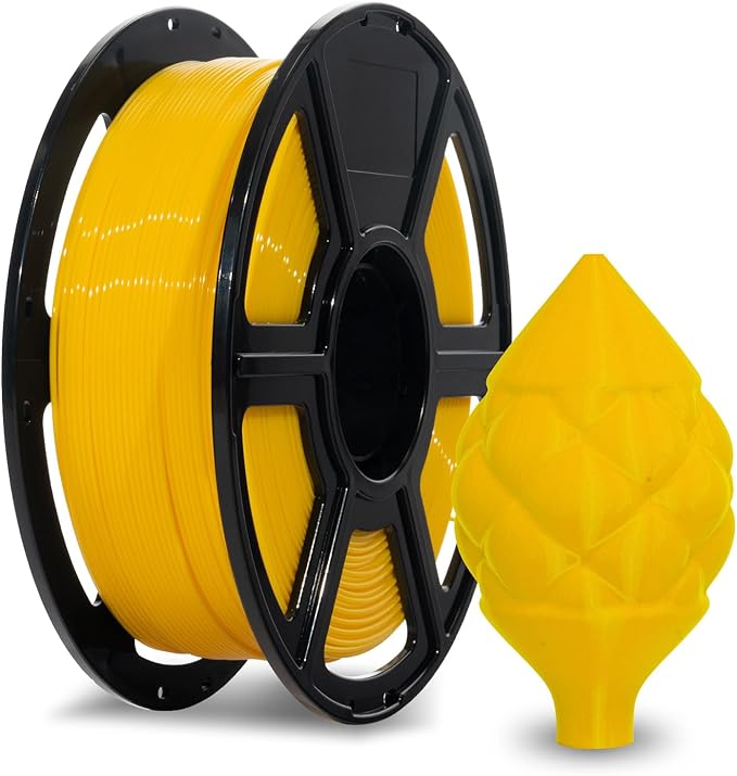 FLASHFORGE ABS Pro Filament 1.75mm Yellow, 3D Printer Filament 1kg (2.2lbs) Spool-Dimensional Accuracy +/- 0.02mm, Hot Deformation Below 90℃, Great for Printing Heat-Resistant Functional Parts