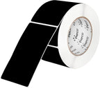 Perco Black 3x5 Inch Perforated Sticker Labels — 150 Stickers Per Roll — with Permanent Adhesive for Inventory Management, Color Coding, Moving Boxes, Retail, Organizing, Crafting & More — Made in USA