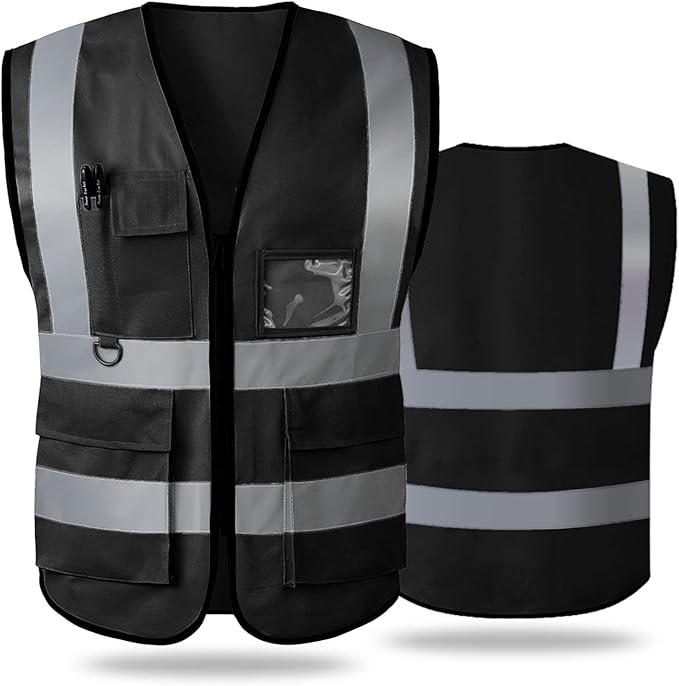 Tydon Guardian Reflective Safety Vest for Women Men High Visibility Security With Pocket Zipper Front Meet ANSI/ISEA Standard