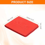HARFINGTON Car Registration and Insurance Holder PU Leather Vehicle Glove Box Organizer Storage Accessories Car ID Holder with 8 Pockets for License ID Card Bank Card Documents, Red