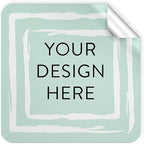 100 Custom Vinyl Stickers - Upload Your own Image, Text, Design, Logo - Personalized Logo Labels for Handmade, Packaging, Bottle, Jars, Candle, Brand Stickers (Mint, 1.5x1.5 Square)