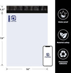 POLYSELLS 1000 Pcs 10x13 Inch White Poly Mailers Shipping Envelopes, Strong Adhesive Sealing, Waterproof, and Tear-resistant Postal Mailing Bags for Clothing, Books, and Accessories