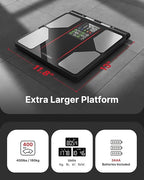 FITINDEX Smart Scale for Body Weight, Body Composition Analyzer with 8-Electrode Large Platform for Weight, BMI, Fat, Muscle Mass, Segmental Muscle Analysis, High Precision, 400 lbs