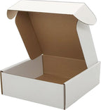 Small White Shipping Boxes for Small Business Pack of 25-6x6x2 inches Cardboard Corrugated Mailer Boxes for Shipping Packaging Craft Gifts Giving Products
