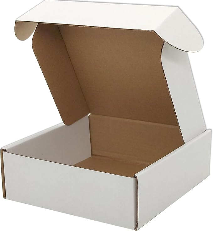 Small White Shipping Boxes for Small Business Pack of 25-8x8x4 inches Cardboard Corrugated Mailer Boxes for Shipping Packaging Craft Gifts Giving Products