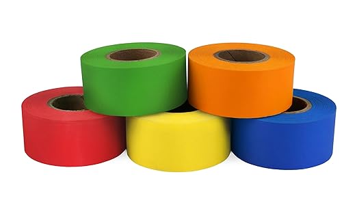 ChromaLabel 1 Inch Colored Masking Tape Variety Pack, 5 Assorted Tape Rolls Ideal for Art and Craft Projects and Color Coded Organizing - Pack of 5, 500 Inch (13.88 Yards)