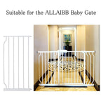 ALLAIBB Extra Wide Pressure Mounted Baby Gate Walk Through Child Kids Safety Toddler Tension White Long Large Pet Dog Gates with Extension for doorways Kitchen and Living Room (14.17"/36cm)