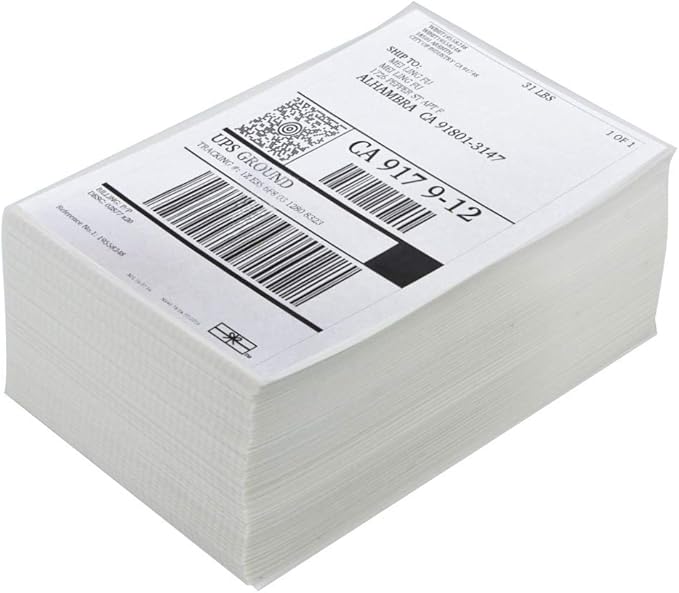 SJPACK 4x6 Thermal Labels, 8000 Shipping Labels with Perforated Line, Commercial Grade Thermal Shipping Label Paper