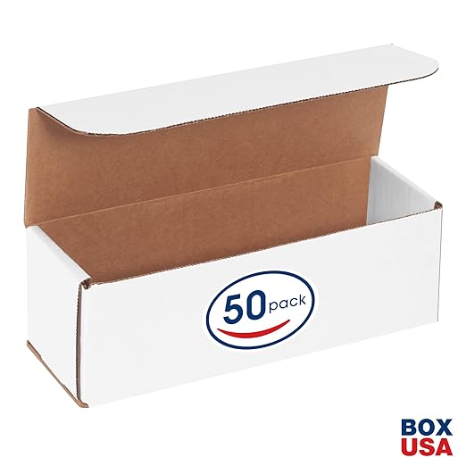 Box USA BM933 9"L x 3"W x 3"H, White (Pack of 50)