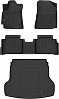 HAFIDI® Floor Mats & Cargo Liner Set Fit for 2019-2024 Kia Forte丨S丨EX丨FE丨LX丨LXS丨GT丨GT-Line丨All Weather Protection TPE Anti-Slip Automotive Full Set Floor Liners Custom Accessories - Black