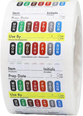 Removable Universal Labels for Food Rotation Use by Food Preparation Days of The Week Prep Date Stickers 2 x 2 Inch 500 Adhesive Removable Stickers