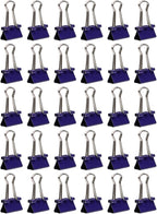 JAM PAPER Colorful Binder Clips - Extra Small - 3/5 Inch (15 mm) - Purple Binderclips - 30/Pack