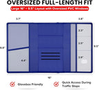 LINTRU Car Registration and Insurance Holder Trifold, Oversized Fit with Reinforced Construction, Matte PU Leather Vehicle Glove Box Organizer for Documents, Car Accessories for Men and Women