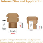 Trwcrt Shipping Boxes 6x4x3 Set of 20, Corrugated Cardboard Box for Packing Small Business, Brown