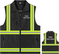 YOWESHOP Lightweight Zip-Up Safety Vest with Pockets for Outdoor Activities,Custom Logo Sleeveless Windbreaker