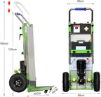 880lb Electric Stair Climbing Hand Trucks Dolly Cart for Moving, Heavy Duty Stair Climber Cart 1200W Powered Stair Climbing Hand Truck, Green