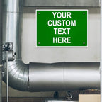 Aluminum Weatherproof Metal Sign Multiple Sizes Custom Personalized Text Here Green White Directions Horizontal Street Signs 24x18Inches