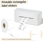 1x2 Inch Thermal Labels,500PCS Rectangle Stickers,Waterproof Removable Blank Stickers for Address,Jars,Freezer Containers & Pantry Organization,White