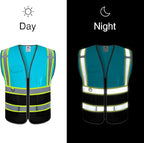 BeautyWill Custom Logo Safety Vest Class 2 High Visibility Reflective Vest for Men - Personalized Logo Team Vest