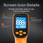 Infrared Thermometer Gun for Cooking, Non Contact Thermometers Laser Temperature Guns with K-Type Probe, 12:1 Dual-Mode Temp Gun (-58°F to 1472°F), Pizza Oven, BBQ, Home Repairs, HVAC