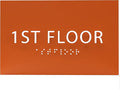 6" X4" 1st Floor Sign - ADA Compliant Tactile Graphics Grade 2 Braille Text Wall Sign| Directional Assistance, Floor Number Sign for Office, Schools, Hospitals, Apartments