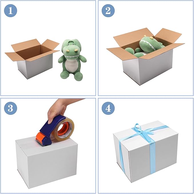 Hoikwo 9x6x6 Shipping Boxes Set of 25, White Corrugated Cardboard Box for Small Business for Packaging Mailing