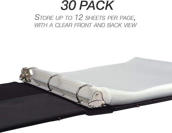 Samsill Heavy Duty Sheet Protectors for 3 Ring Binders, 8.5 x 11 Clear Page Protectors, Plastic Sleeves & Report Covers, Acid Free Archival Safe Document Protectors