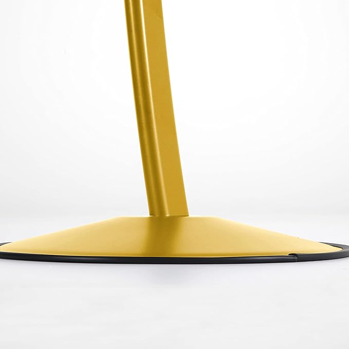 M&T Displays Simplistic Curved Menu Board 11x17 inch Gold Pedestal Sign Holder Floor Standing Aluminum Front Loading Easy Open Poster Advertisement Sign Holder for Restaurant Cafe Hotel
