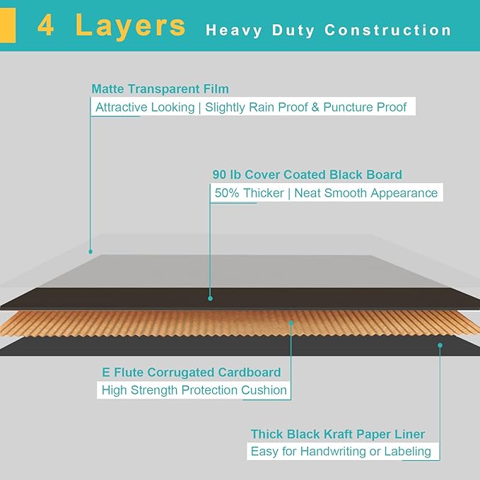 Mcfleet 6x4x3 Small Black Shipping Boxes - 24 Pack Corrugated Cardboard Mailing Box Packaging for Small Business - Tab Locking Literature Mailer Flat Empty Gift Packing Supplies