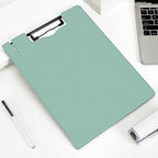 Y YOMA Clipboard Folder, A4 Foldable Plastic Clipboard with Metal Clip, 360° Rotating Cover, Waterproof Work Folder for Home, Office, School, Field Work, Outdoor - 2 Pack, Mint Green