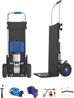 ZW4250 Electric Dolly Stair Climbing Cart, 1500W Powered Stair Climber Hand Truck Trolly, 550lbs Load Capacity Motorized Stair Climbing Dolly for Moving Heavy Cargoes on Stairs