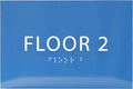6" X4" Floor 2 Sign - ADA Compliant Tactile Graphics Grade 2 Braille Text | Wall Mount Plastic Directional Assistance, Floor Number Sign for Office, Schools, Hospitals, Apartments