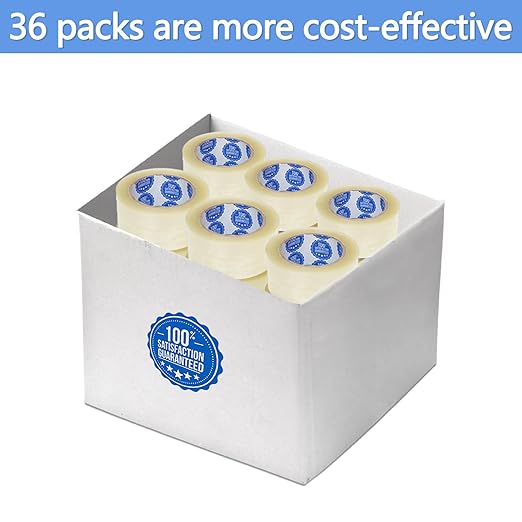 2.0 Mil Premium Packing Tape 3 inch x 110 Yards (24 Rolls) - Clear Shipping Packaging Tape, Strong Adhesive Box Tape for Moving, Sealing Packages & Shipping Boxes