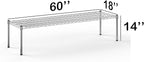 18''W x 60''L x 14''H Chrome Plated Wire Dunnage Rack | Off The Floor Storage