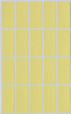 Royal Green Pastel Yellow Rectangular Colored Labels 1.57inch x 0.75 inch - Rectangle Color Code Stickers (40mm x 19mm) - 300 Pack