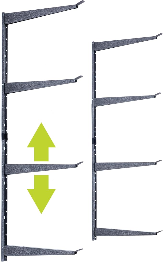 Heavy Duty 4-Tier Lumber Storage Rack by Delta Cycle, Holds Up To 640 lbs - Wood Storage Rack With Fully Adjustable Arms - Steel Construction Storage Solution For Garage, Basement & Pantry