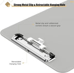 Hongri Plastic Clipboard with Pen Holder, Gray 8.5x11 Letter Size Clip Board for Classroom, Office, Students, Nurses and Women, Low Profile Clip, Size 12.5 x 9 in(Pack of 6)