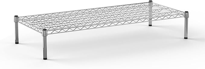 21''W x 48''L x 8''H Chrome Plated Wire Dunnage Rack | Off The Floor Storage