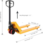 APOLLOLIFT Pallet Jack Truck, 5500lbs Capacity 21" W x 48" L Forks Manual Standard Duty Pallet Truck for Industrial Use-PU Wheel for Warehouse