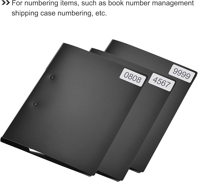 MECCANIXITY 1 to 1000 Consecutive Number Stickers Inventory Label Black Numbers for Office Warehouse Numbering Classification
