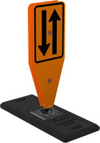 Impact Recovery - Work Zone Opposing Traffic Lane Divider - Road Signs for Work Zone Safety - Arrow Sign - Construction Safety - Traffic Control Street Signs