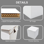 25 Pack 5x5x5 Inch Corrugated Cardboard Boxes - BM555 Small Shipping Boxes for Mailing, Ecommerce, Gift Wrapping, Storage | Ideal for 11oz to 15oz Mugs, Lightweight & Durable Mailer Boxes